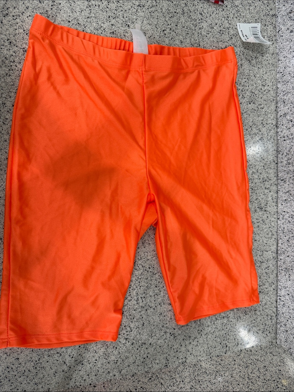 Womens neon  Stretch Shorts - Orange